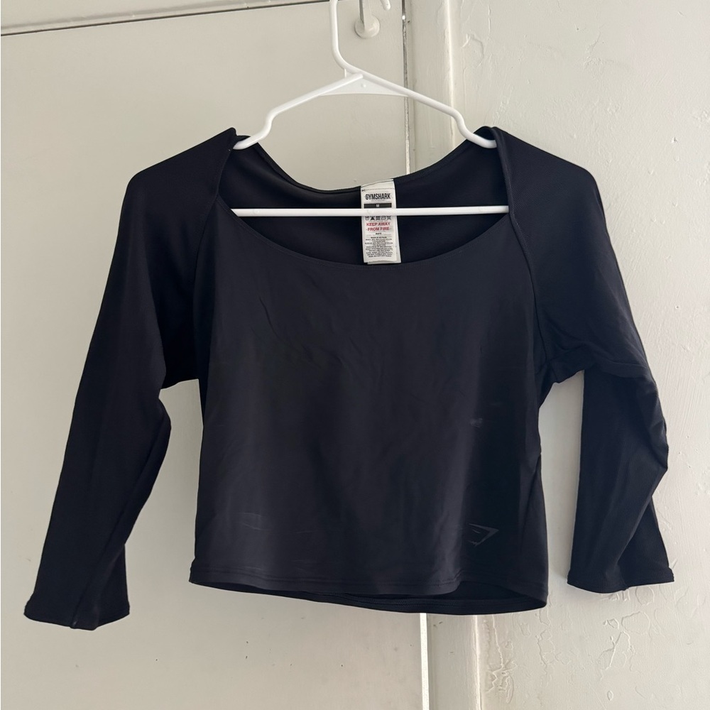 Gymshark Black Long Sleeve Blouse